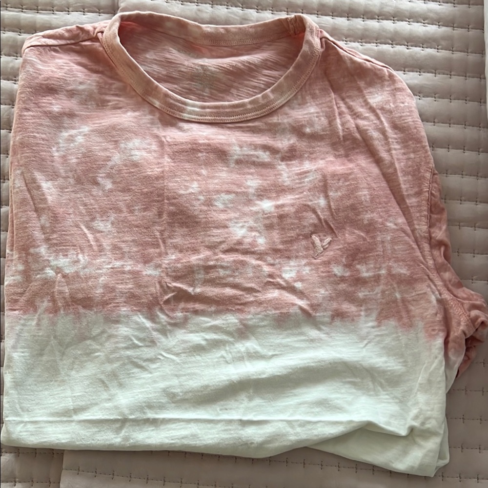 Men’s Pink and White Tie-Dye T-Shirt M